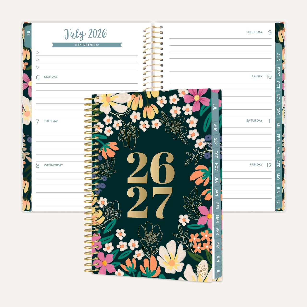bloom daily planners 2026–2027 Academic Pocket Planner, 13 Month Monthly & Weekly, 4" x 6", Blooming Wildly